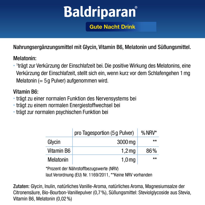 Baldriparan Gute Nacht Drink  150 g Pulver