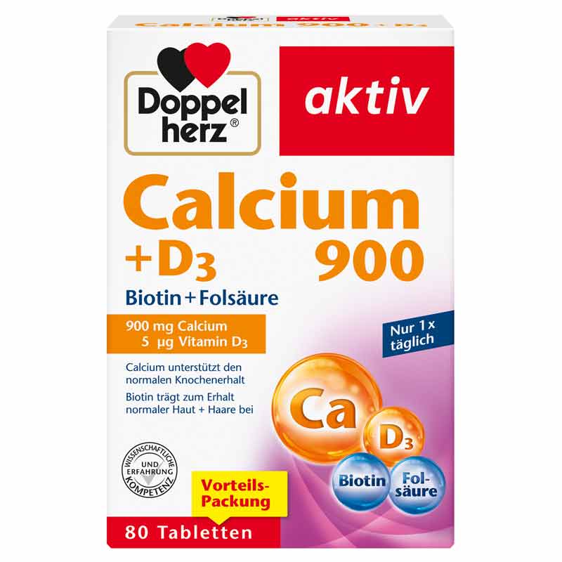 Doppelherz aktiv Calcium 900 + D3 80 St Tabletten