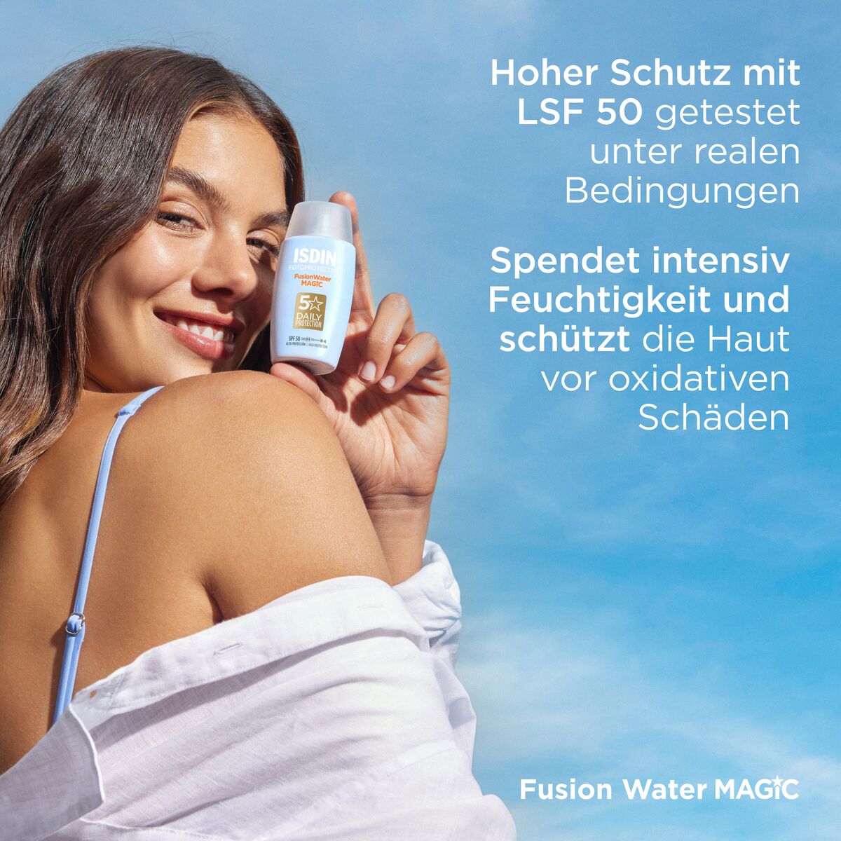 ISDIN FusionWater MAGIC Sonnencreme Gesicht LSF 50 50 ml Emulsion