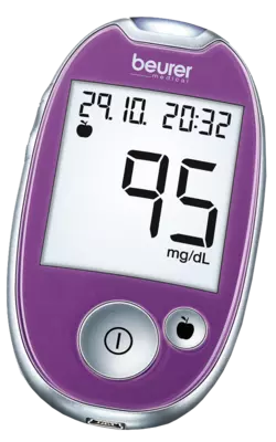 BEURER GL44 Blutzuckermessgerät mg/dl lila 1 St