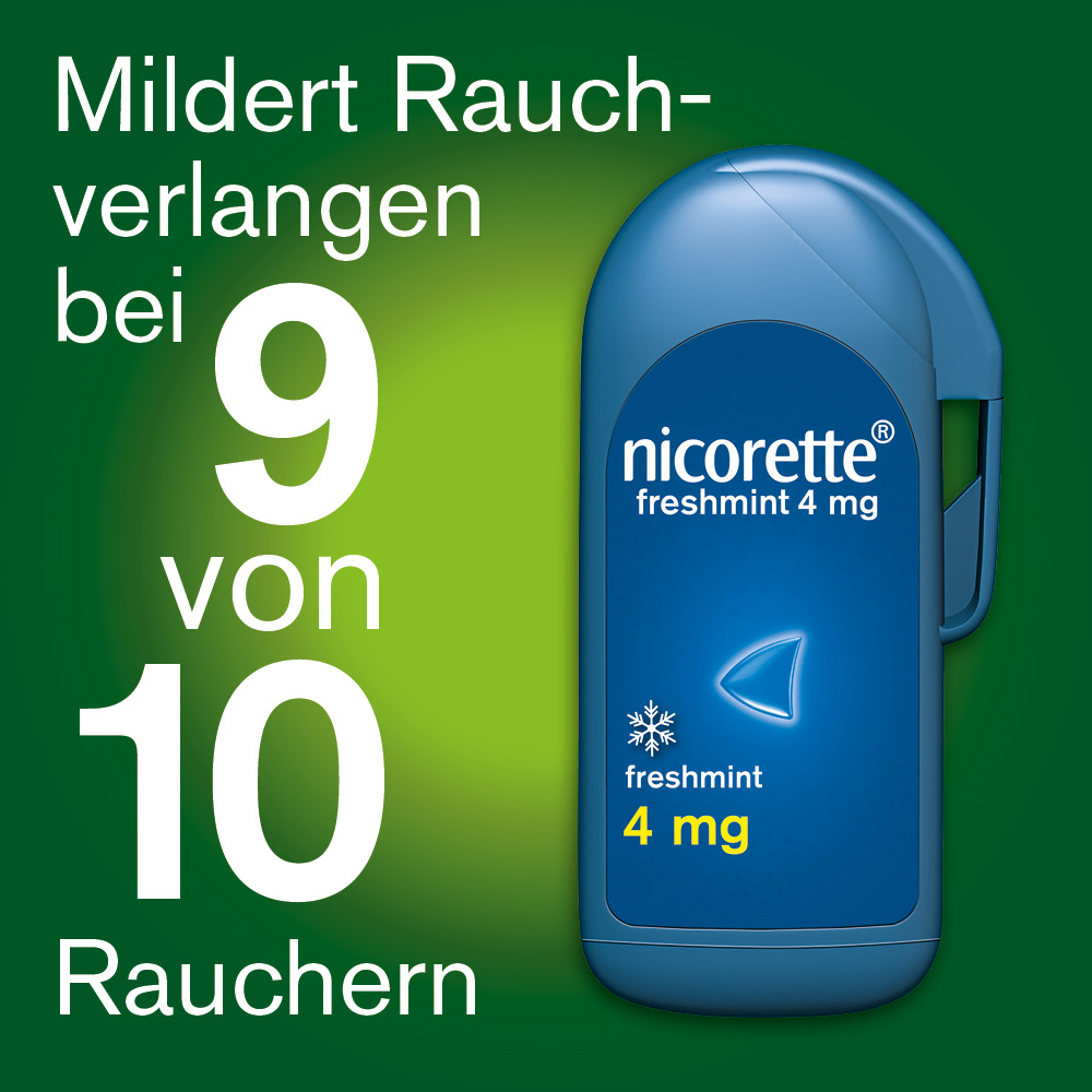 nicorette 4 mg Nikotinlutschtabletten freshmint für Raucher zum Aufhören
