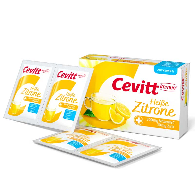 Cevitt immun Heiße Zitrone zuckerfrei 14 St Granulat
