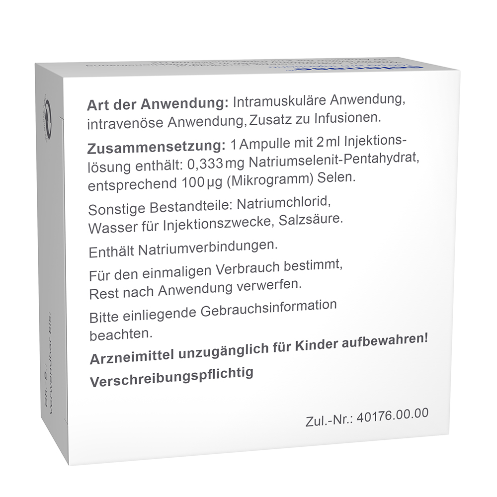 SELENASE 100 µg pro injectione Ampullen 10X2 ml Injektionslösung