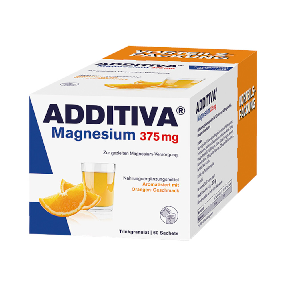 ADDITIVA Magnesium 375 mg Sachets 60 St Pulver