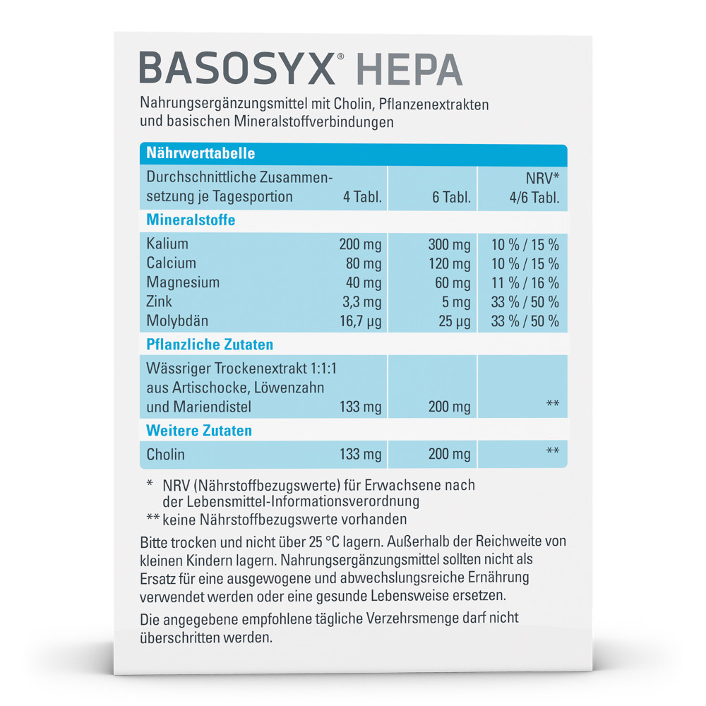 BASOSYX HEPA SÄURE-BASEN-BALANCE 60 St Tabletten