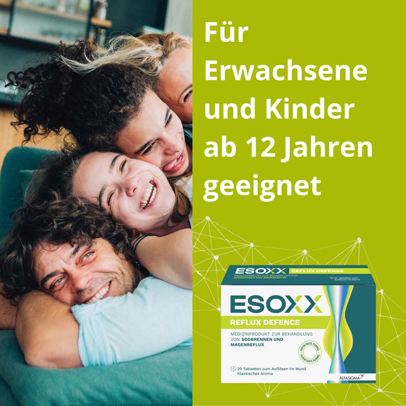 Esoxx Reflux Defence bei Sodbrennen, Reflux 20 St Kautabletten