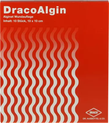 DRACOALGIN 10x10 cm Alginat Wundauflage 10 St Kompressen