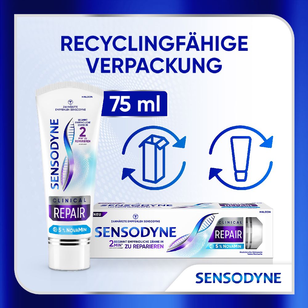 SENSODYNE CLINICAL REPAIR 5% NOVAMIN 75 ml Zahnpasta