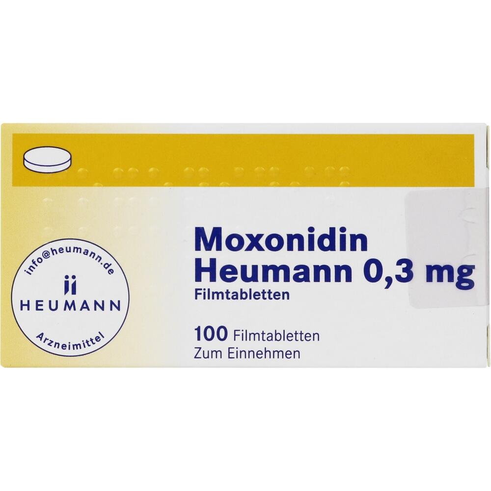 MOXONIDIN Heumann 0,3 mg Filmtabletten 100 St Filmtabletten