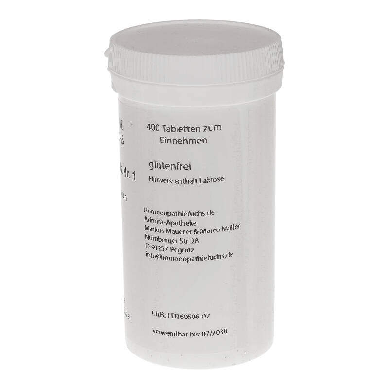 HOMOEOPATHIEFUCHS Schüssler-Salz Nummer 1 Calcium fluoratum D12 Biochemie 400 St Tabletten