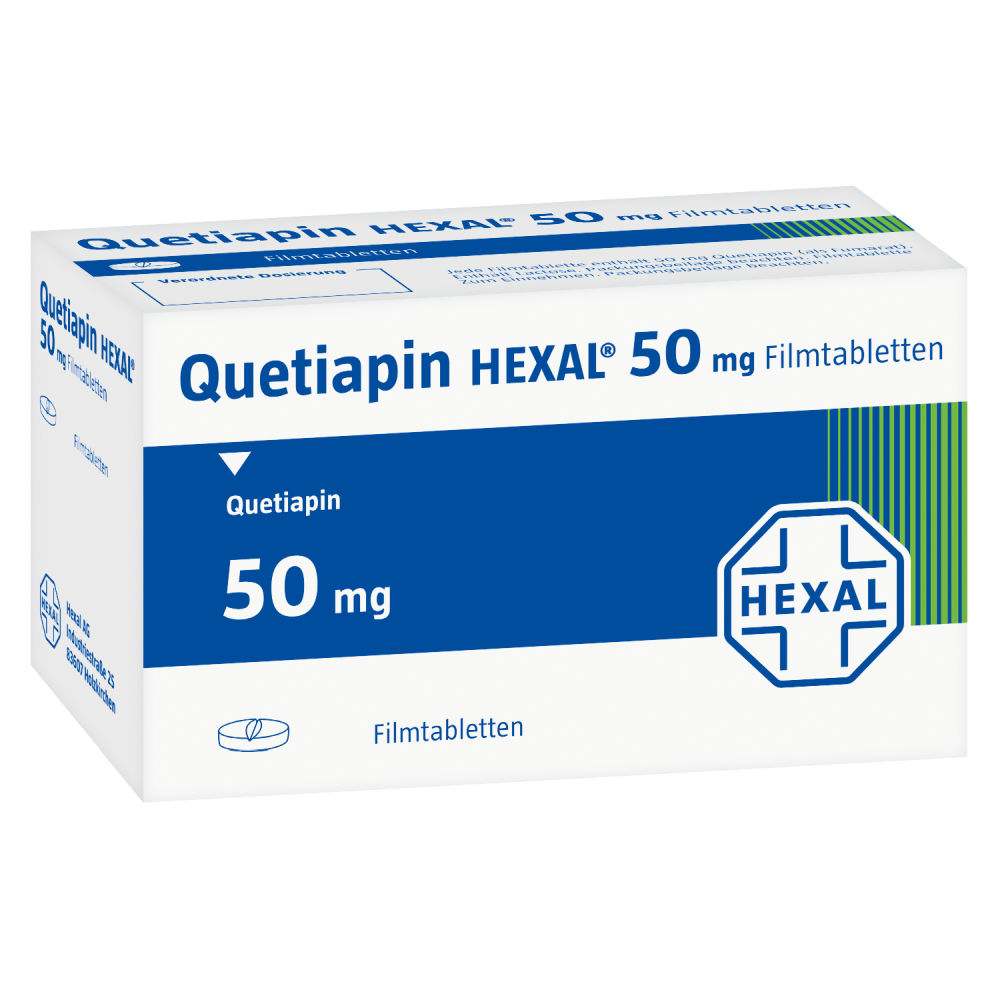 Quetiapin HEXAL 50mg 100 St Filmtabletten