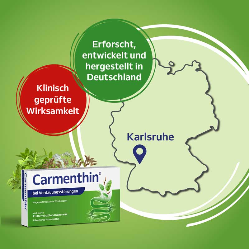 Carmenthin bei Verdauungsstörungen  42 St Magensaftresistente Weichkapseln