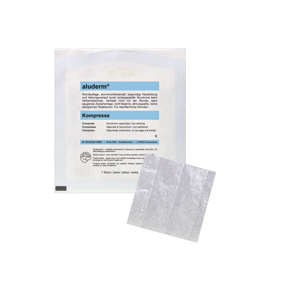 ALUDERM Kompressen 7,5x7,5 cm 1 St Kompressen