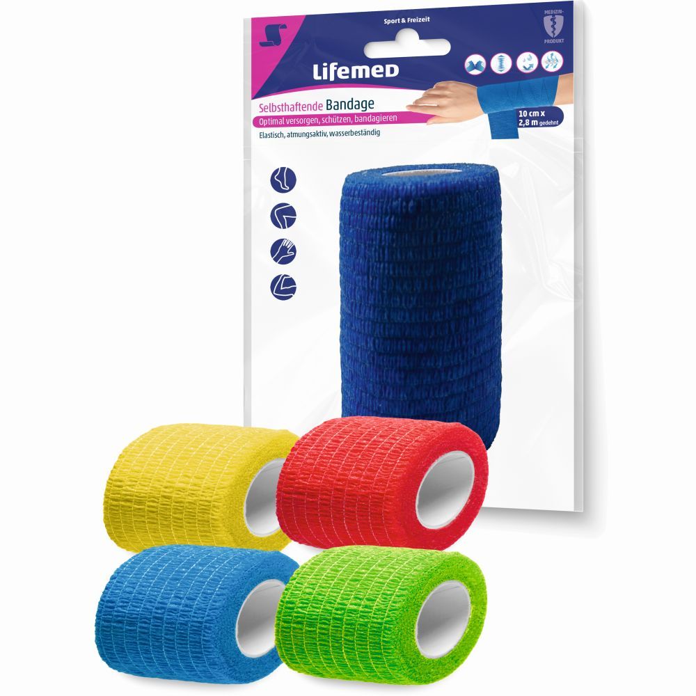 Lifemed Selbsthaftende Bandage 10 cm x 2,8 m 1 St Bandage