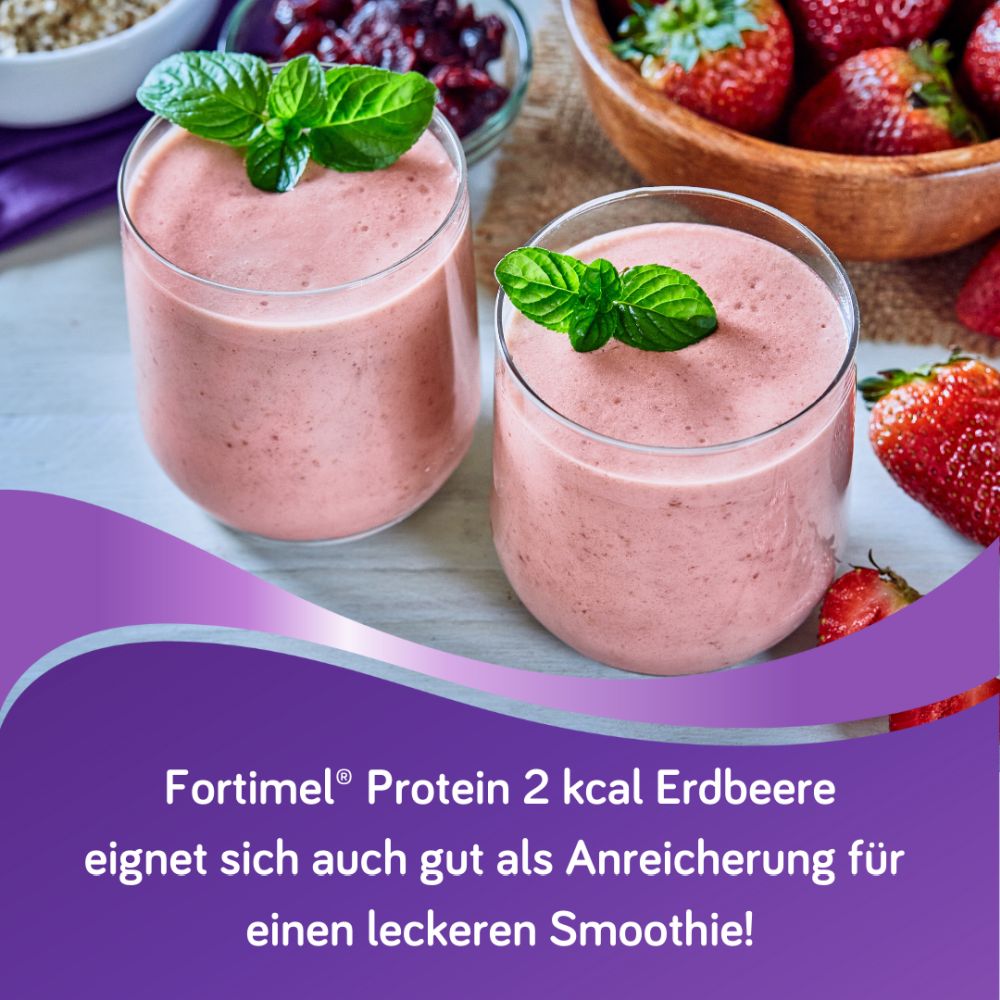 Fortimel Protein 2 kcal Erdbeere 4X200 ml Flüssigkeit