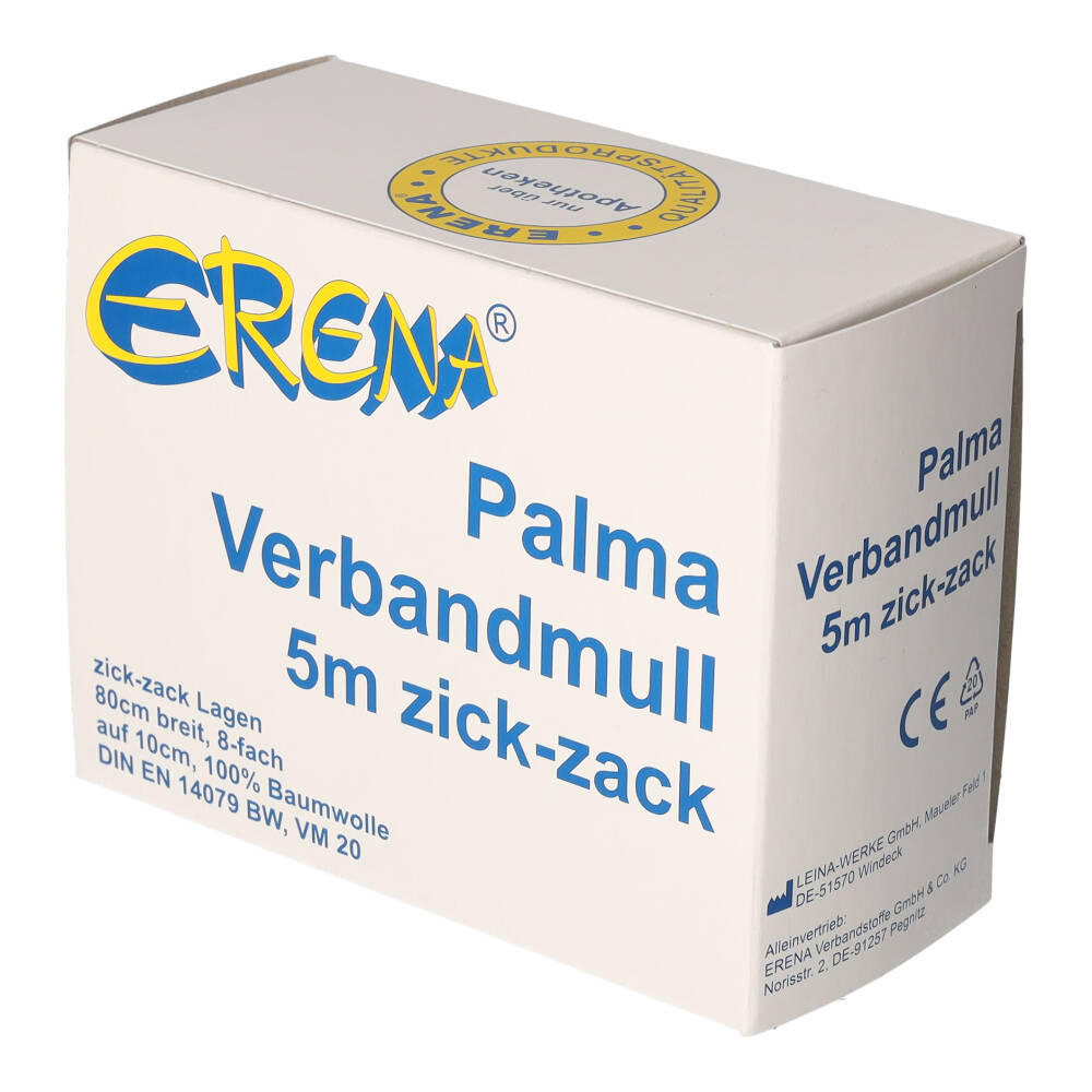 PALMA Verbandmull 80 cm 5 m zickzack Lagen 1 St