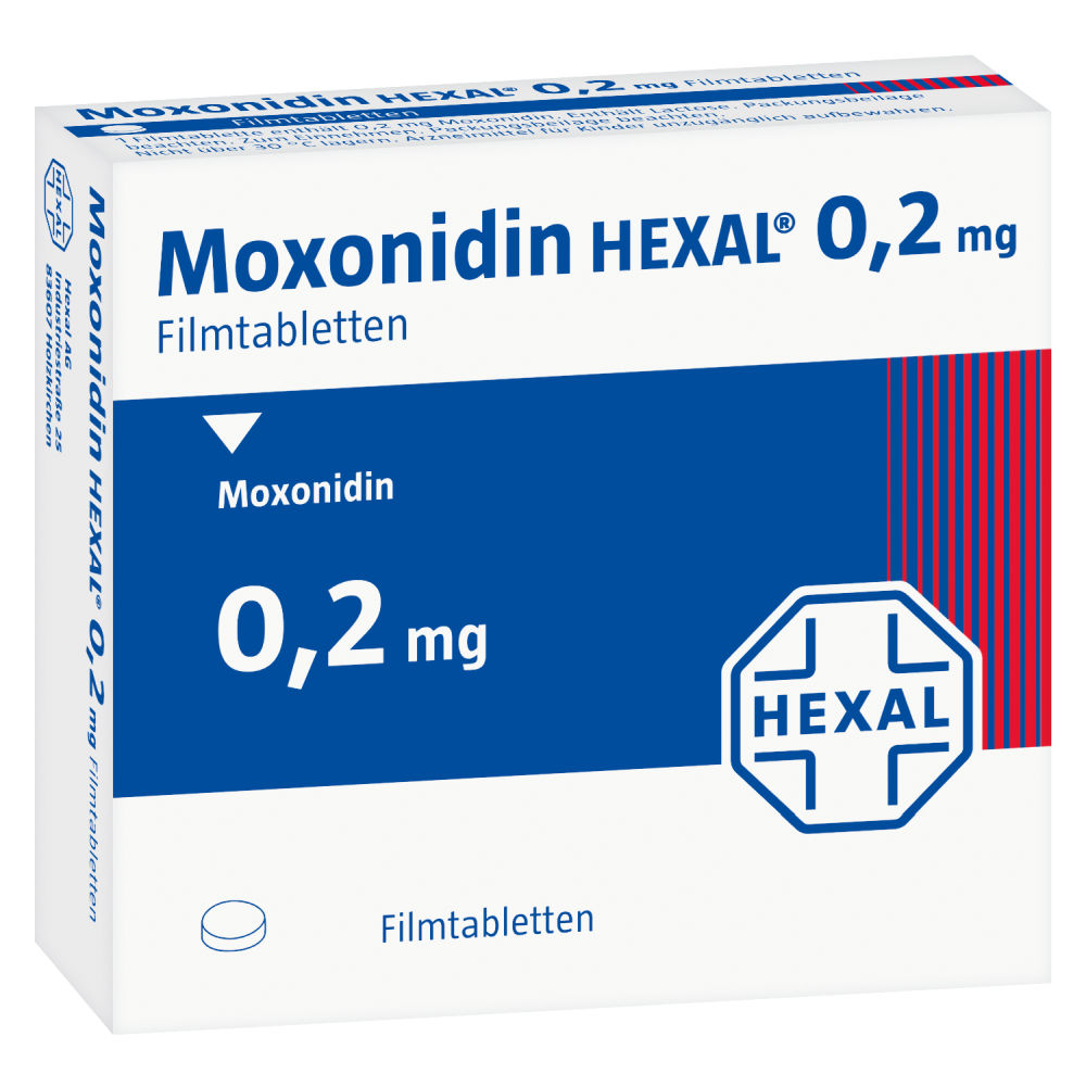 MOXONIDIN HEXAL 0,2 mg Filmtabletten 100 St Filmtabletten