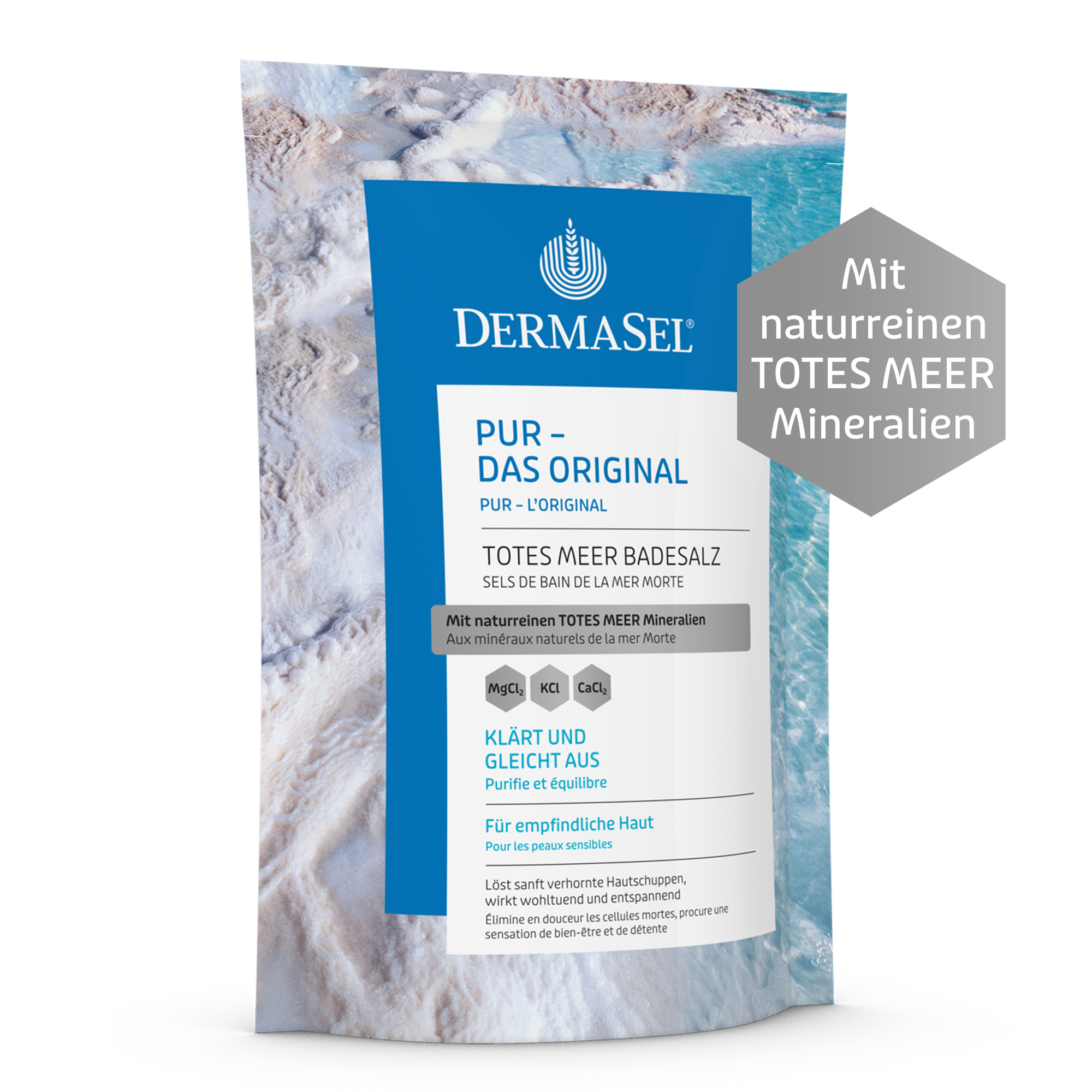 DERMASEL PUR - DAS ORIGINAL TOTES MEER BADESALZ 500 g Salz