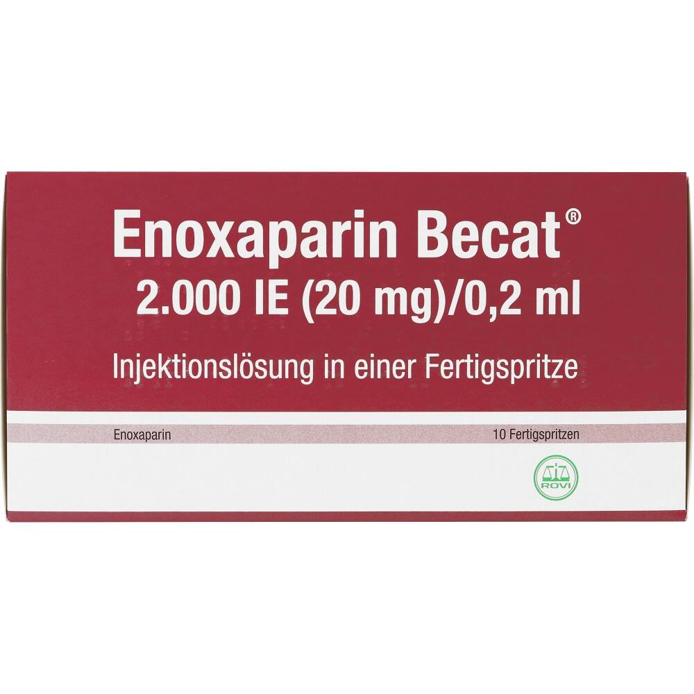 Enoxaparin Becat 2. 000 IE 10 St Injektionslösung in einer Fertigspritze