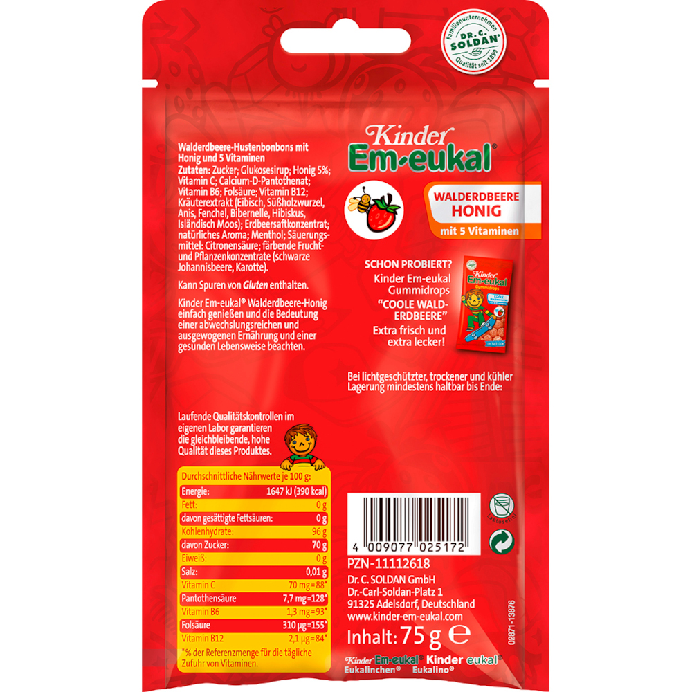 Em-eukal Kinder WALDBEERE HONIG 75 g Bonbons