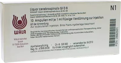 Liquor Cerebrospinalis GL D 8 Ampullen 10X1 ml Ampullen