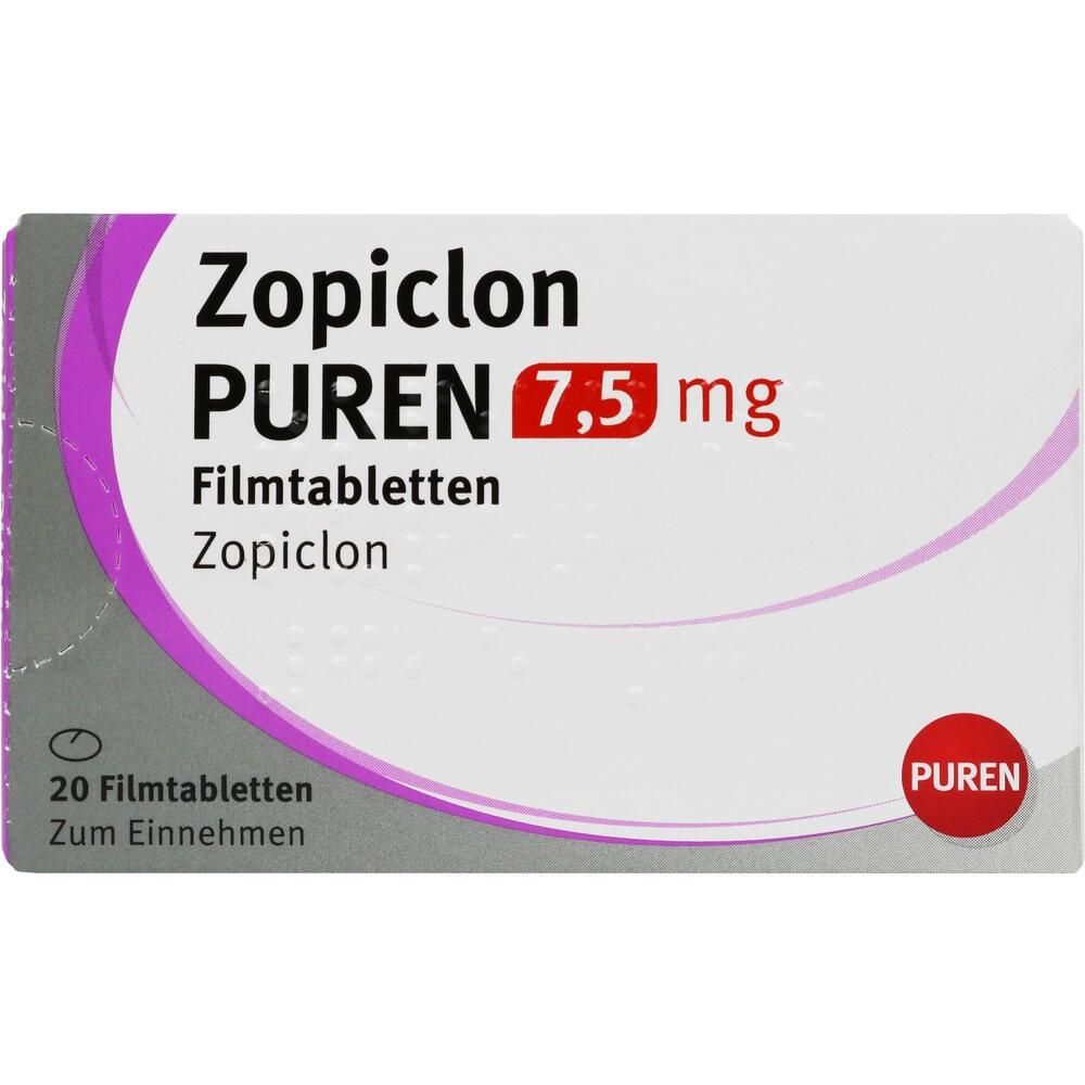Zopiclon PUREN 7,5 mg 20 St Filmtabletten