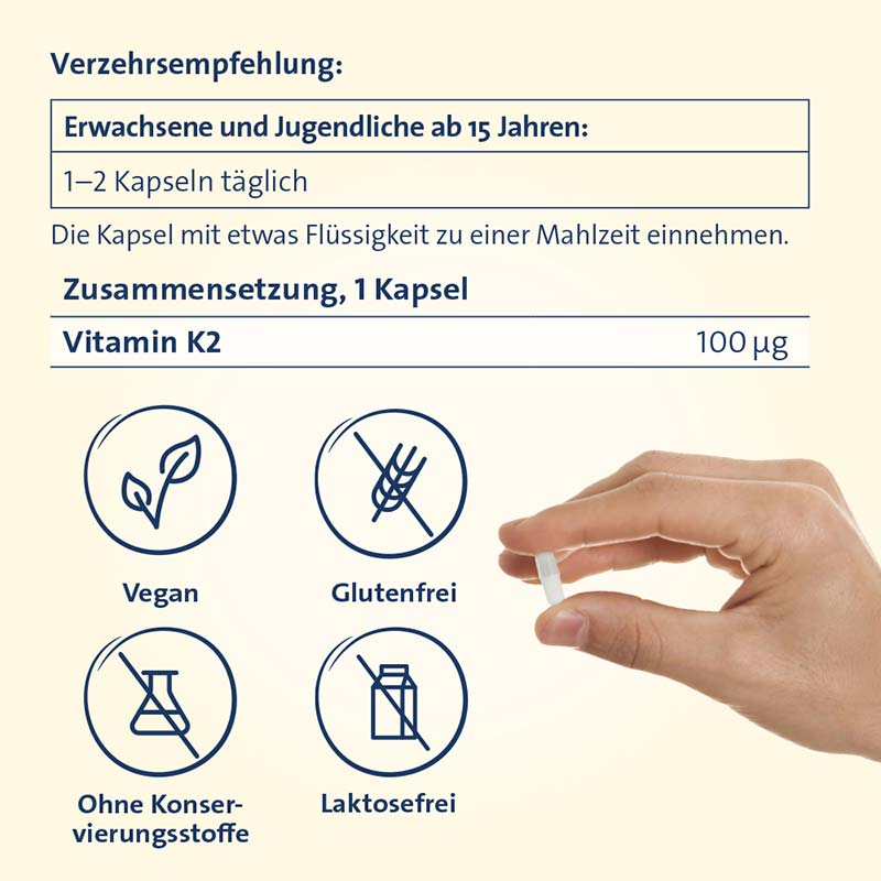 VITAMIN K2 HEVERT 100µg 60 St Kapseln