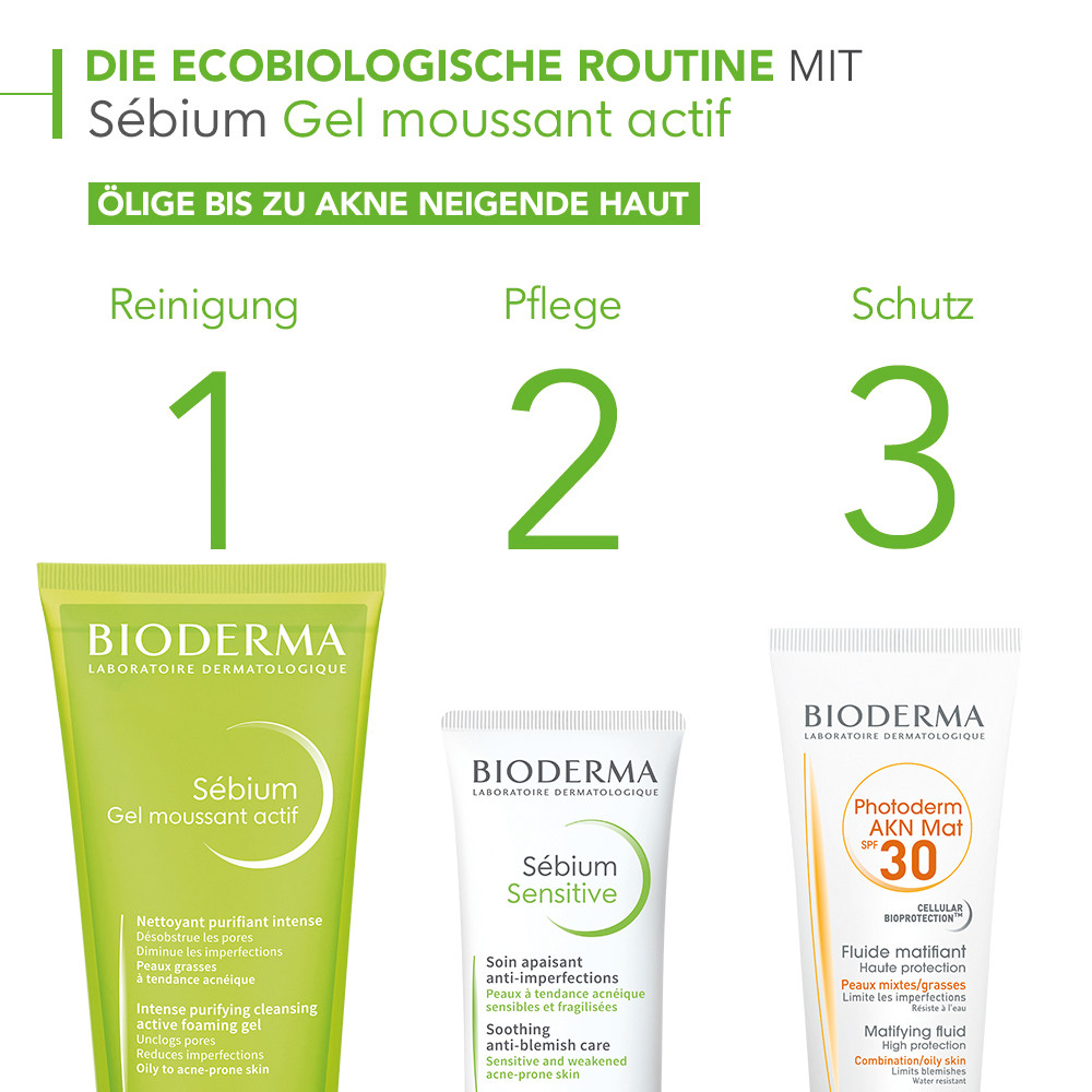BIODERMA Sebium Gel moussant actif Reinigungsgel 200 ml Gel