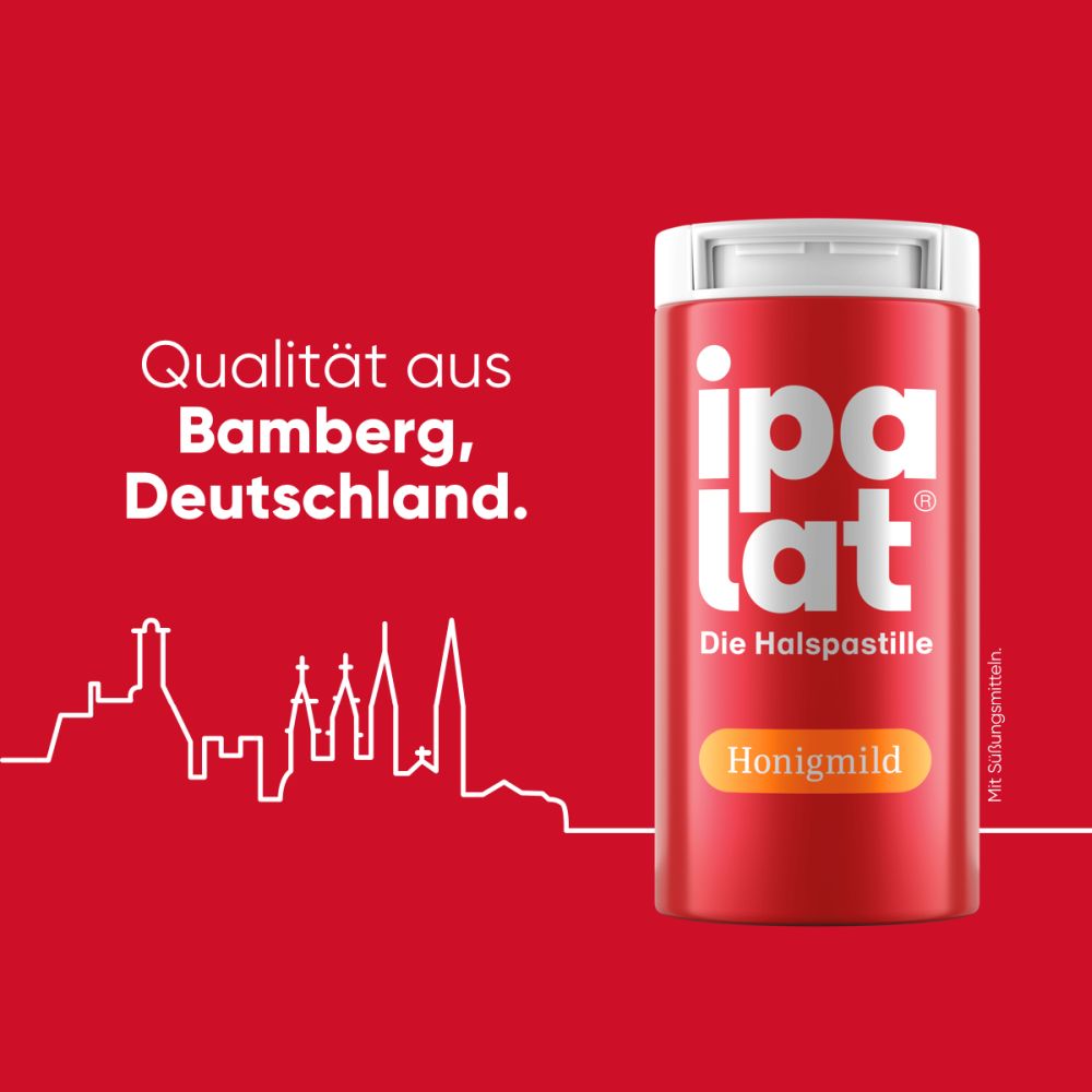 Ipalat Halspastillen Honigmild mentholfrei ohne Zucker 40 St Pastillen