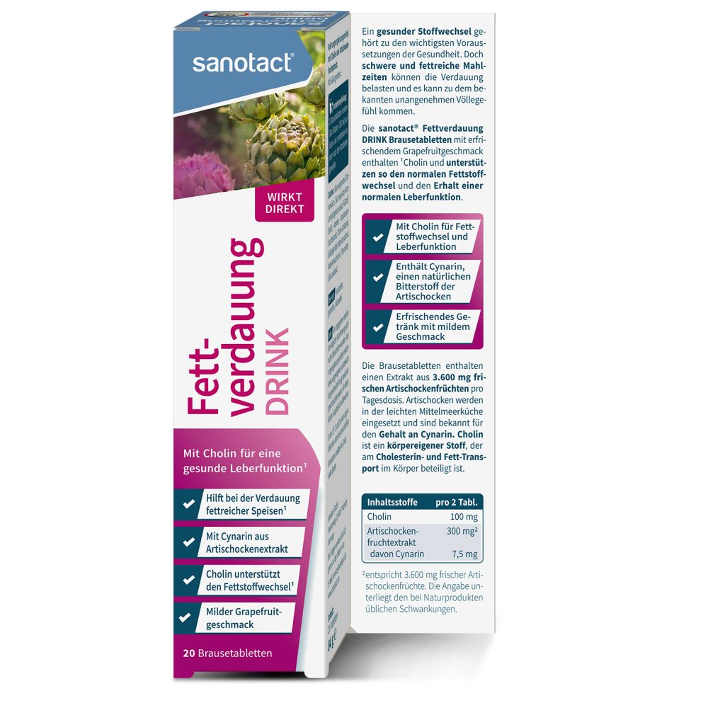 sanotact Fettverdauung DRINK 20 St Brausetabletten