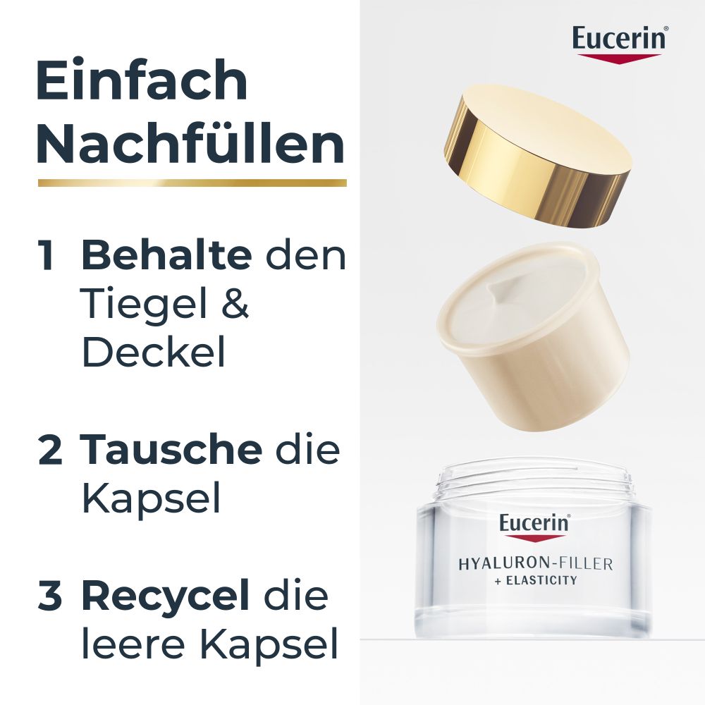 Eucerin HYALURON FILLER + ELASTICITY TAG LSF 30 Nachfüllpack 50 ml Creme