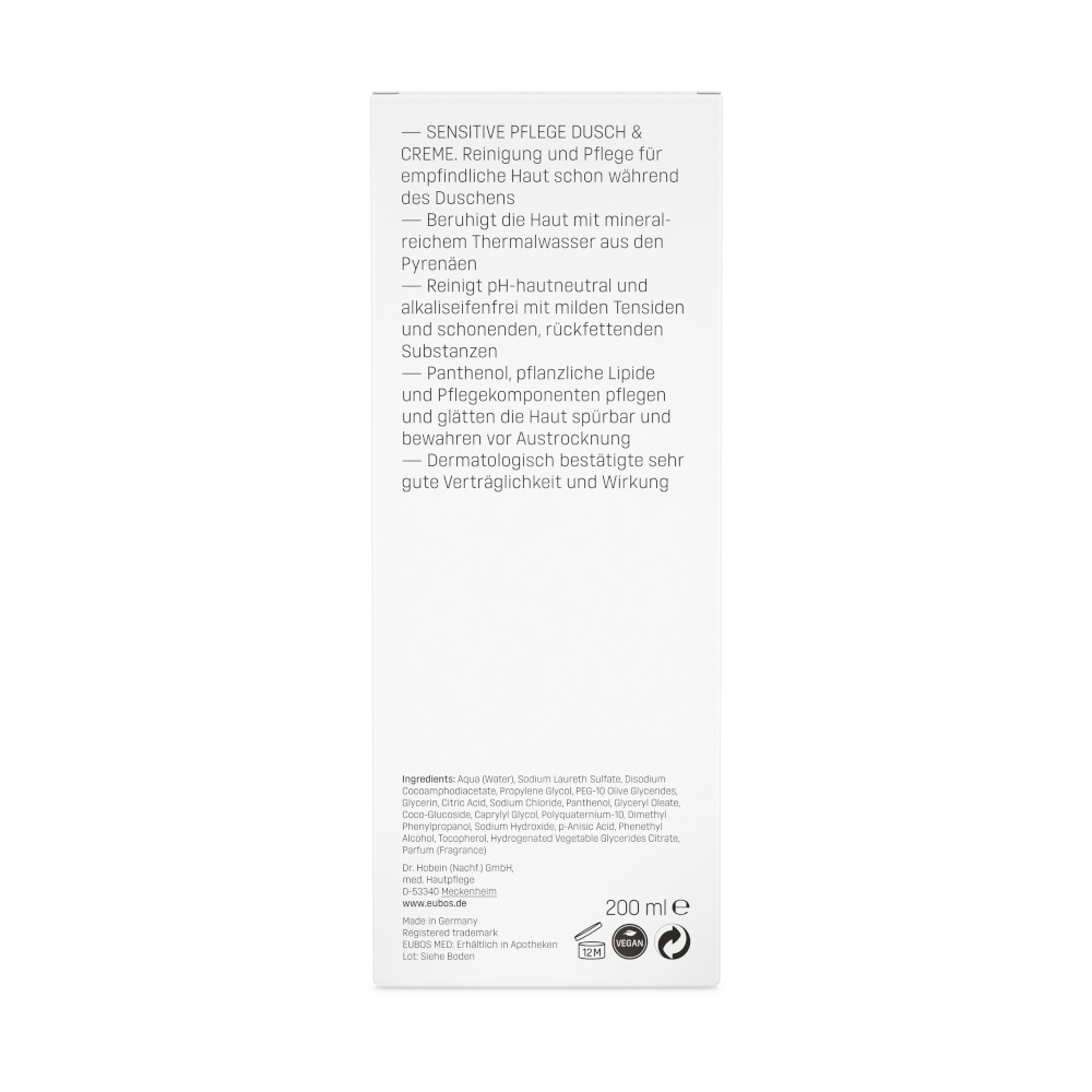 EUBOS SENSITIVE PFLEGE Dusch & Creme  200 ml Emulsion