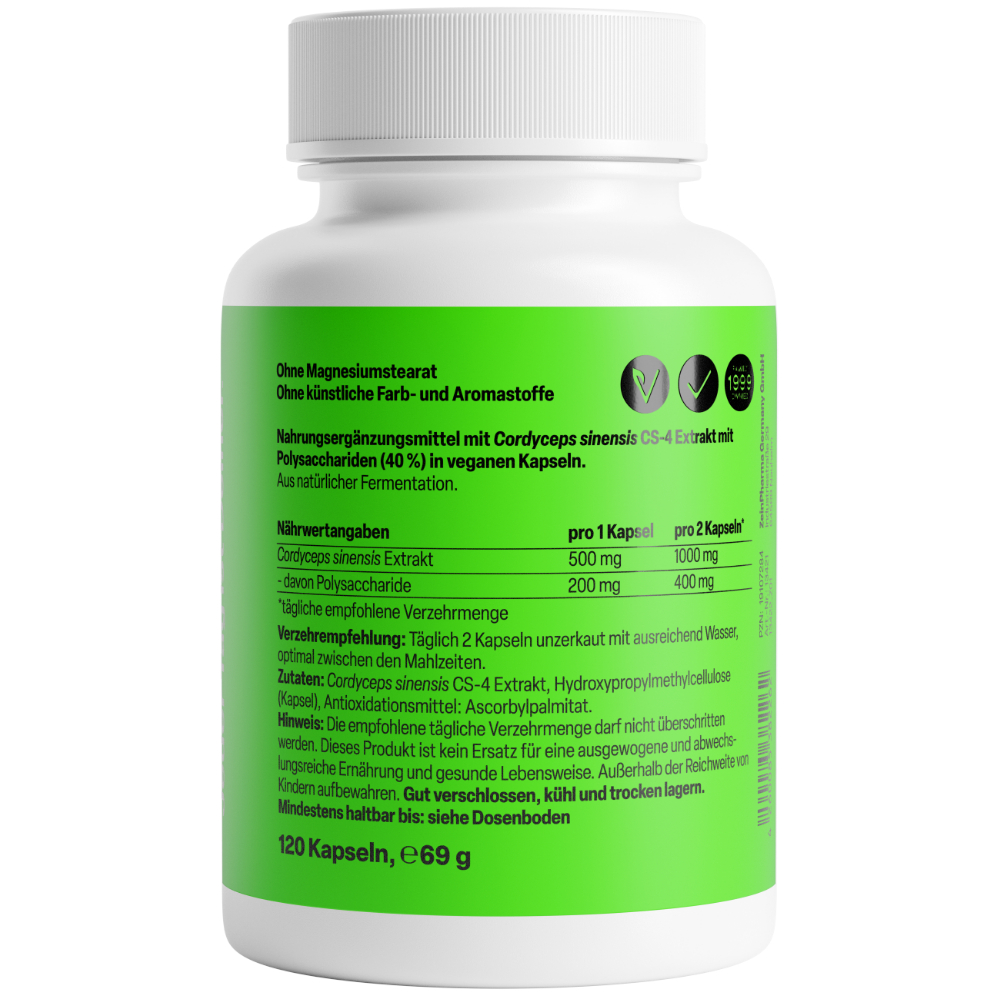 Zein PHARMA Cordyceps 500mg 120 St Kapseln