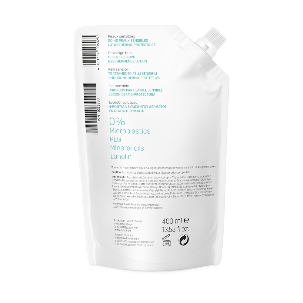 EUBOS SENSITIVE LOTION DERMO-PROTECTIV Nachfüllbeutel 400 ml Lotion