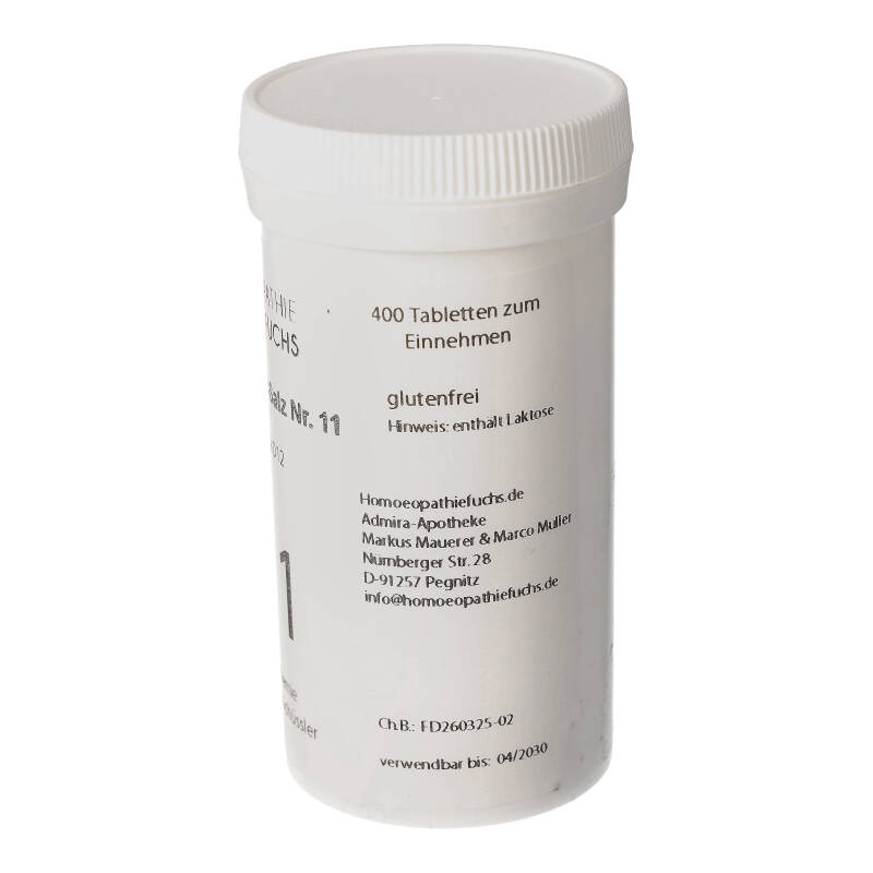 HOMOEOPATHIEFUCHS Schüssler-Salz Nummer 11 Silicea D12 Bicochemie 400 St Tabletten