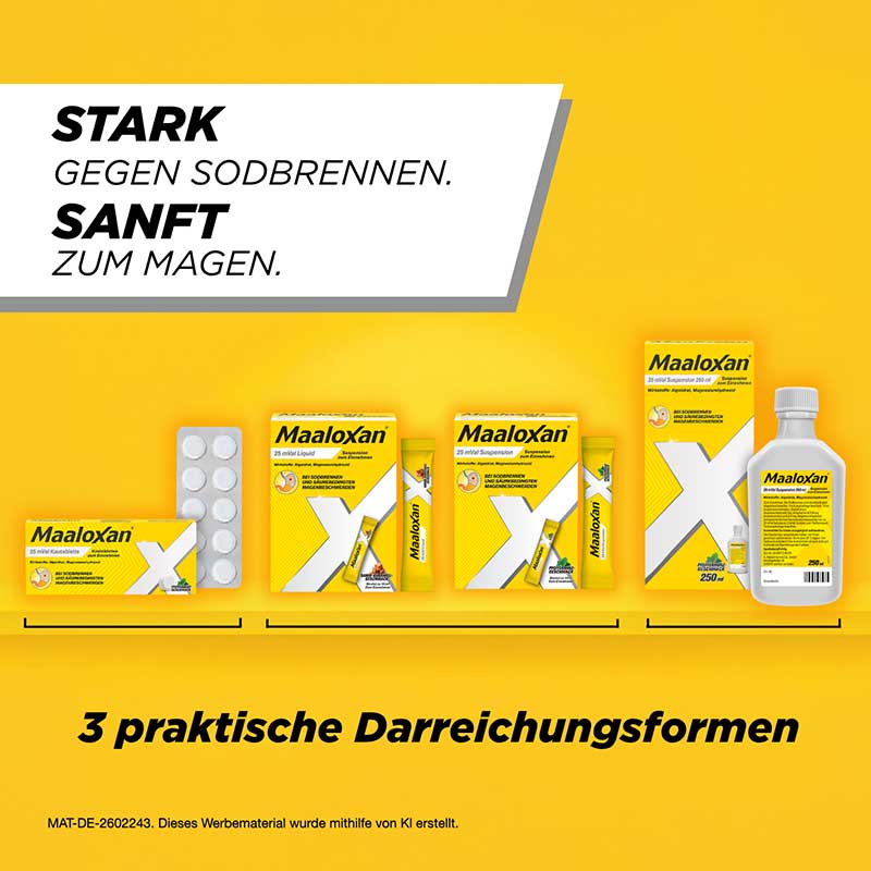 MAALOXAN Liquid bei Sodbrennen & Magenschmerzen 20X10 ml Suspension