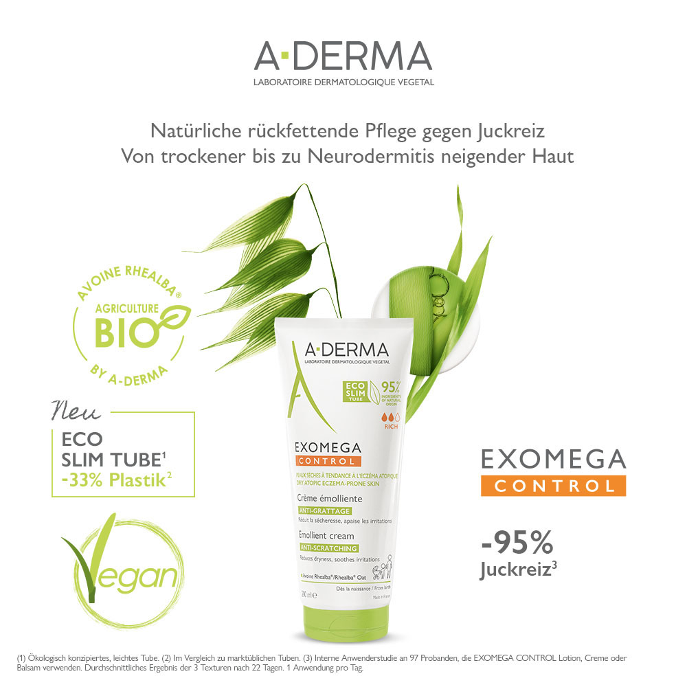 A-DERMA EXOMEGA CONTROL Rückfettende Creme  200 ml Creme