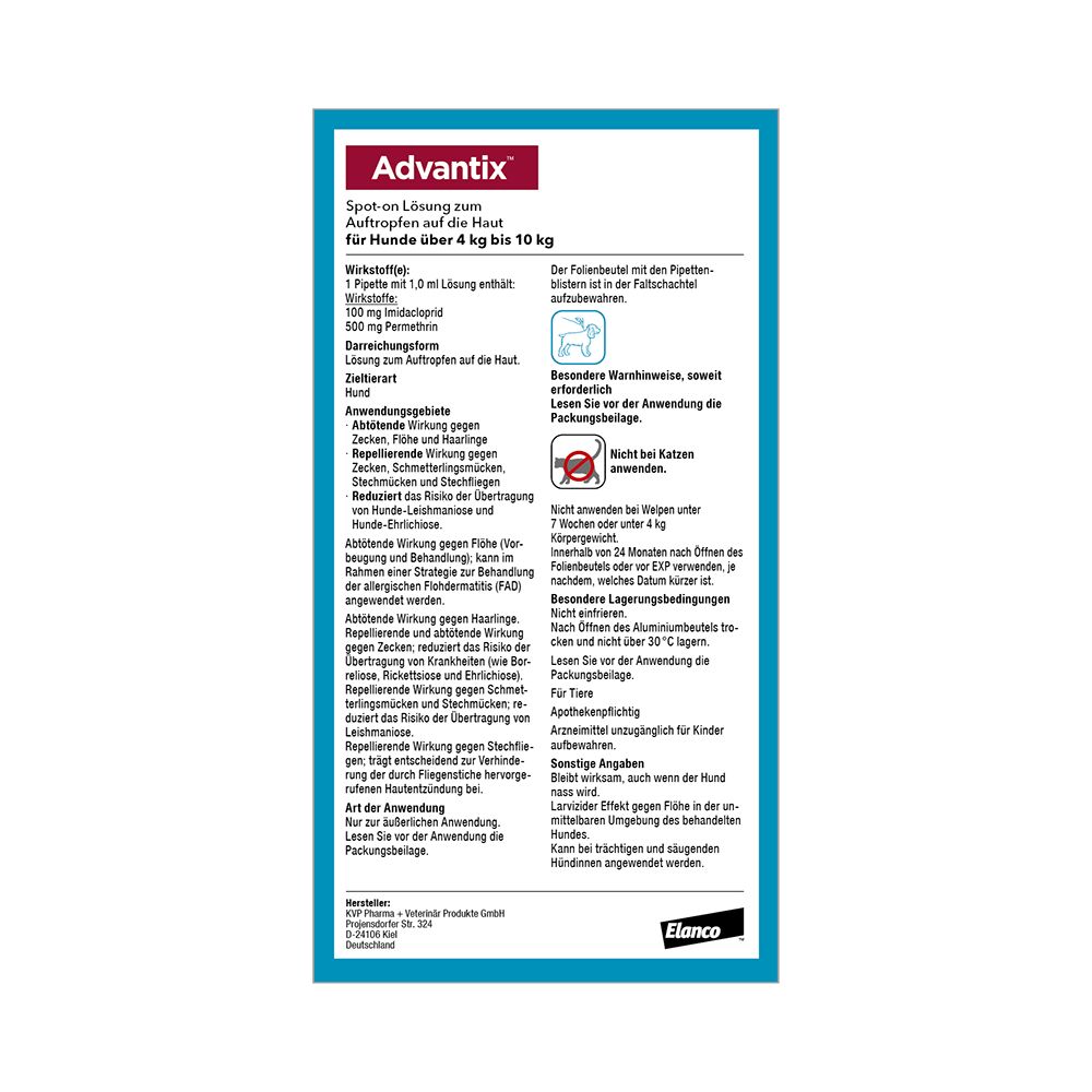 ADVANTIX SPOT-ON HUND 4-10KG 4 St Lösung
