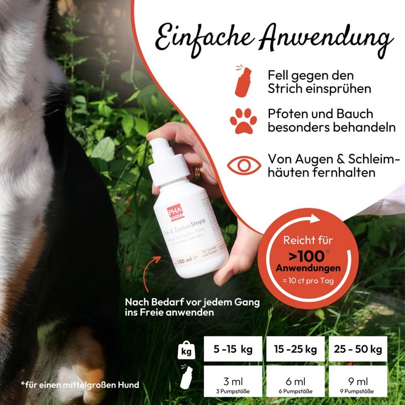 PHA Floh & Zecken Stopp 100 ml Spray