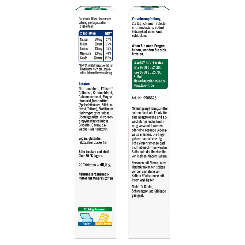 taxofit Elektrolyte Tablette 20 St Tabletten