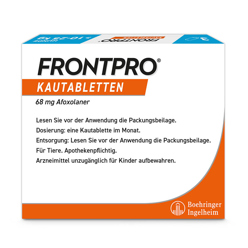 FRONTPRO Kautabletten Hunde >10 - 25 kg Doppelpack 2X3 St Kautabletten