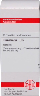 CINNABARIS D 6 Tabletten 80 St Tabletten