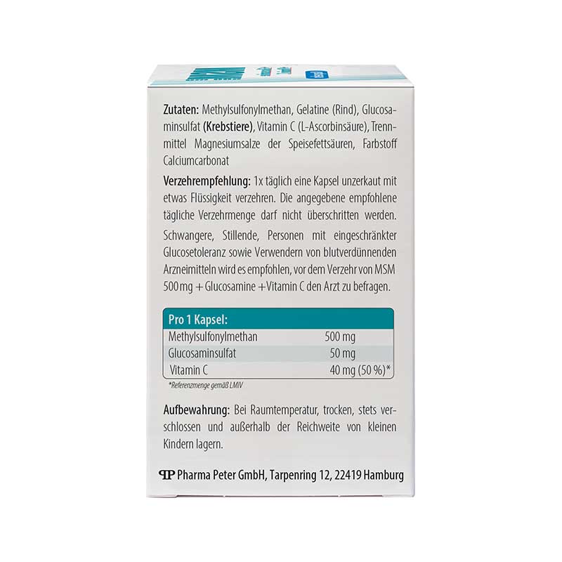 MSM 500 mg+Glucosamine Kapseln 90 St Kapseln