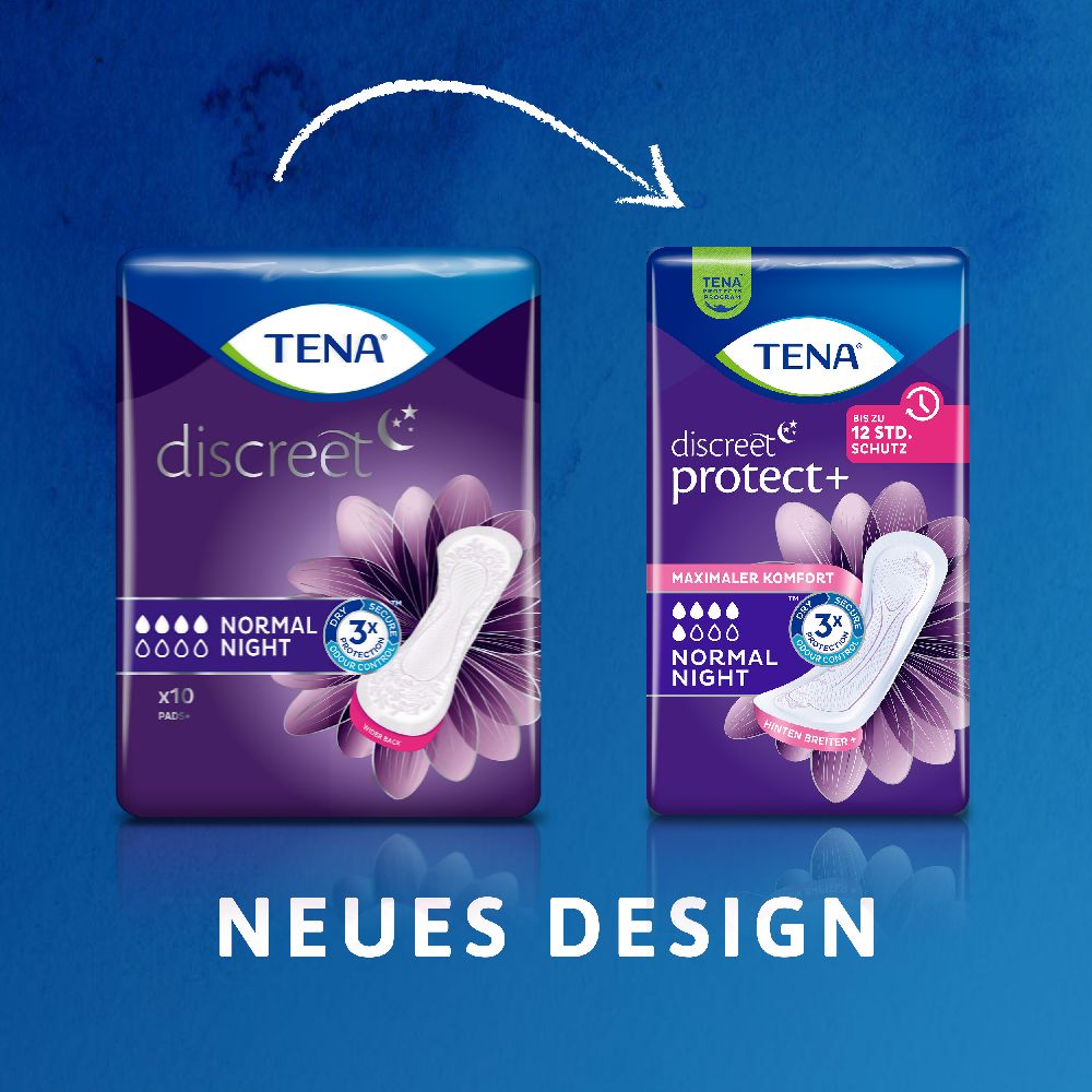 TENA Discreet Normal Night Inkontinenz Einlagen 6X20 St