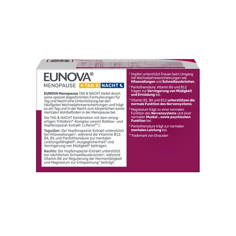 EUNOVA MENOPAUSE TAG & NACHT 60 St Tabletten