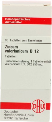 ZINCUM VALERIANICUM D 12 Tabletten 80 St Tabletten