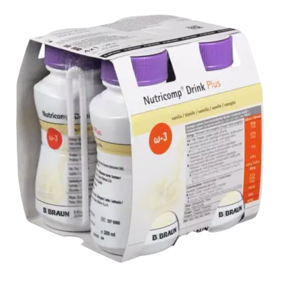 Nutricomp Drink Plus Vanille 4X200 ml Flüssigkeit
