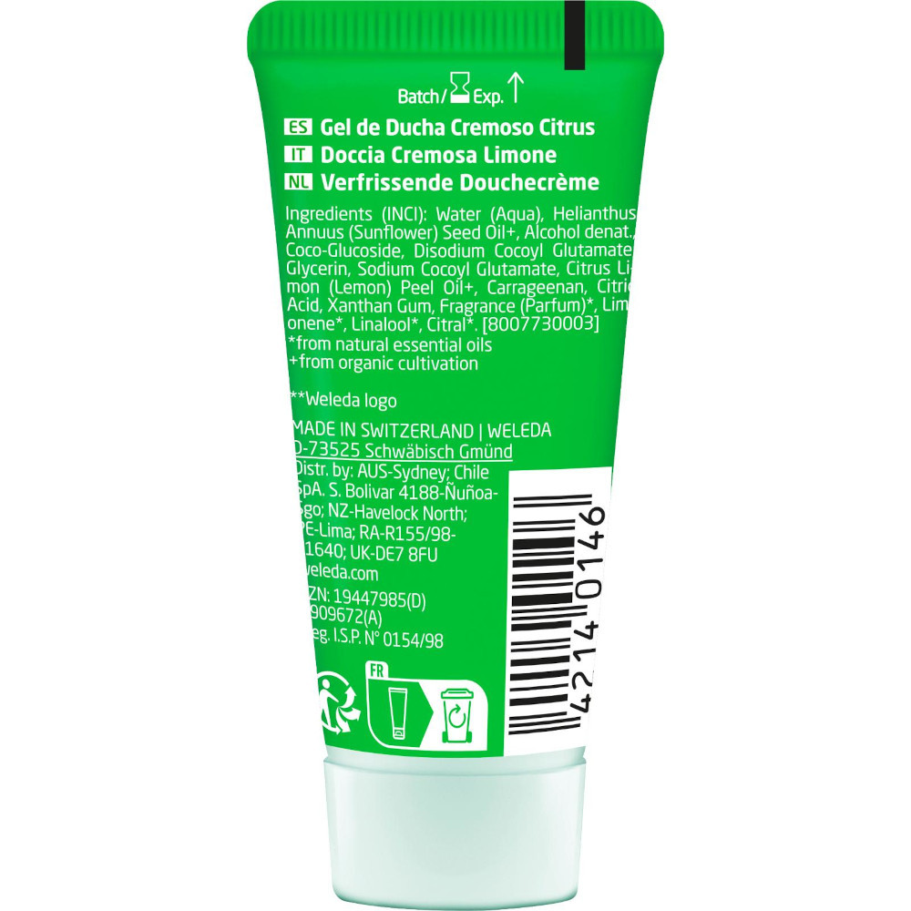 Weleda Refresh Shower Cream Citrus 20 ml Duschgel