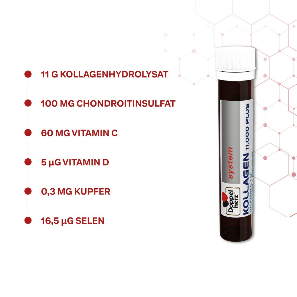 Doppelherz system KOLLAGEN 11.000 PLUS VITAMIN C + D 30X25 ml Ampullen