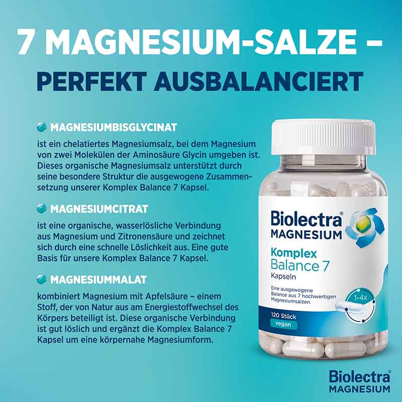 Biolectra MAGNESIUM Komplex Balance 7  120 St Kapseln
